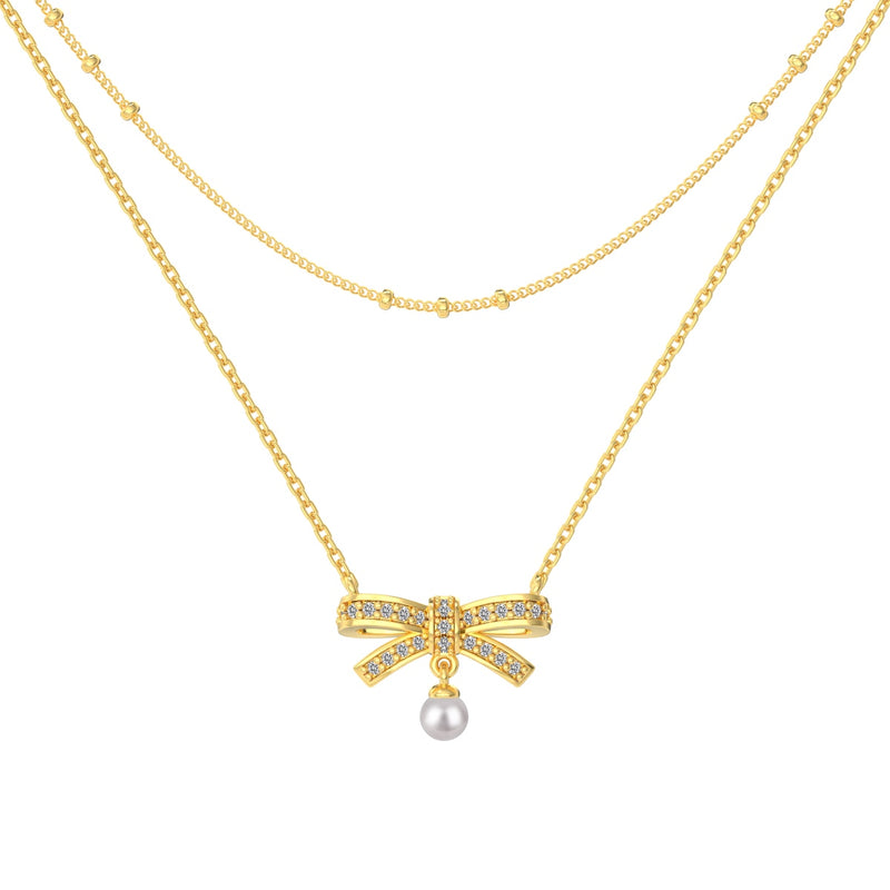 Double Bow Necklace