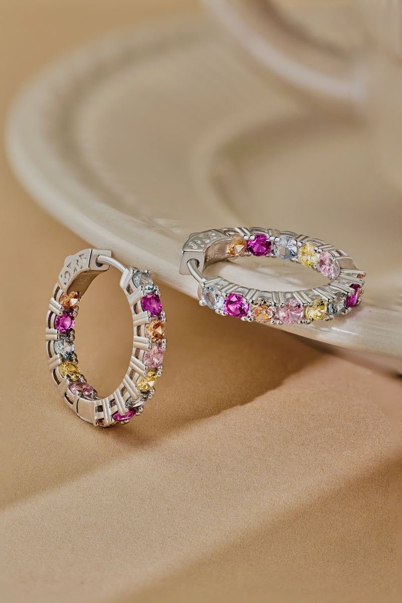 Rainbow Pastel  Hoops