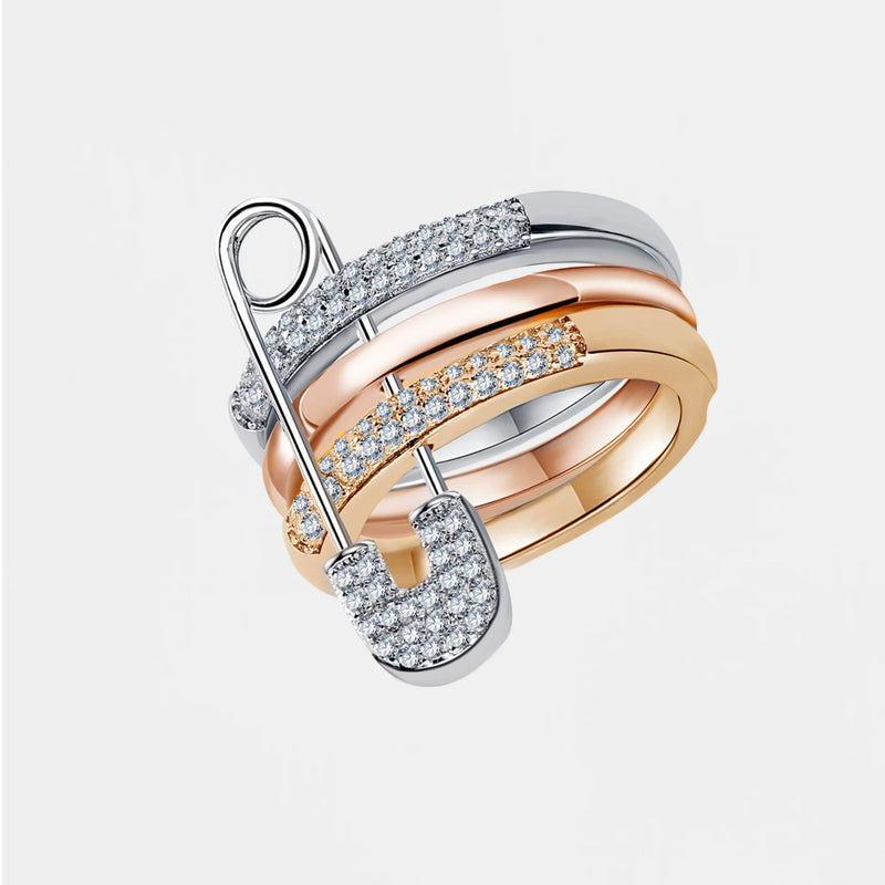 „LOVE, SMILE, Happiness “ RING MIT SICHERHEITSNADEL