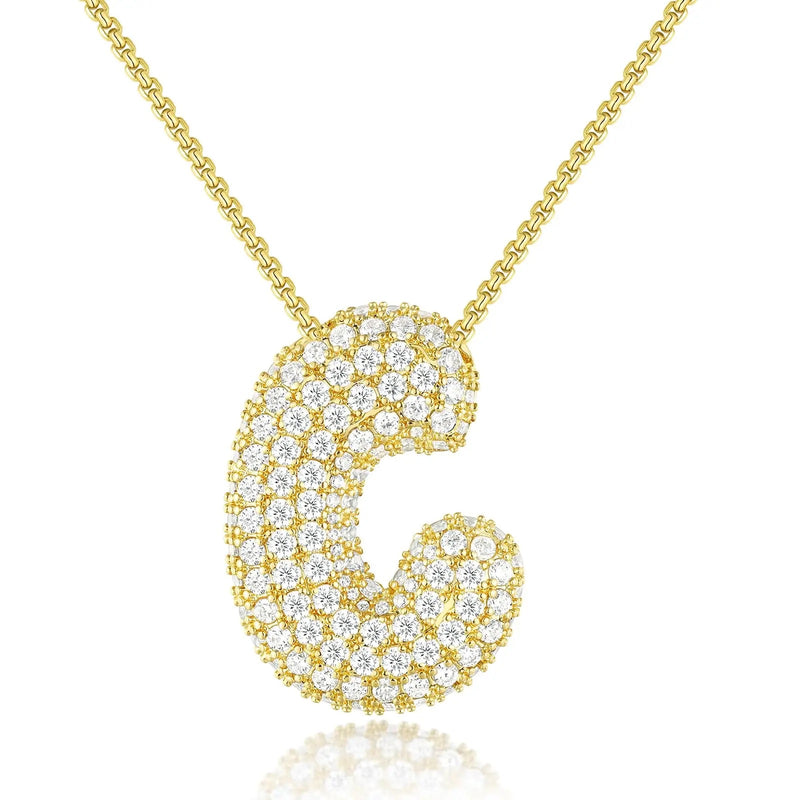 Bubble Initial Necklace