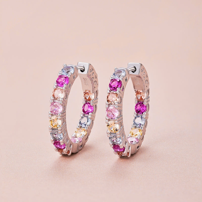 Rainbow Pastel  Hoops