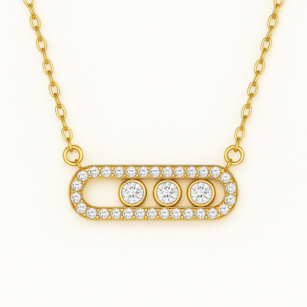 Three Diamonds Necklace
