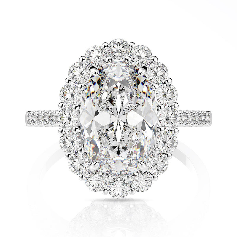 Oval Cut Halo Ring
