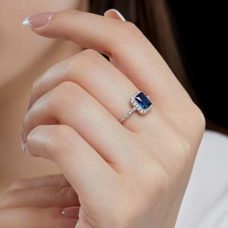 Pavé Blue Ring