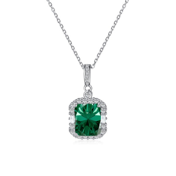Pavé emerald green necklace