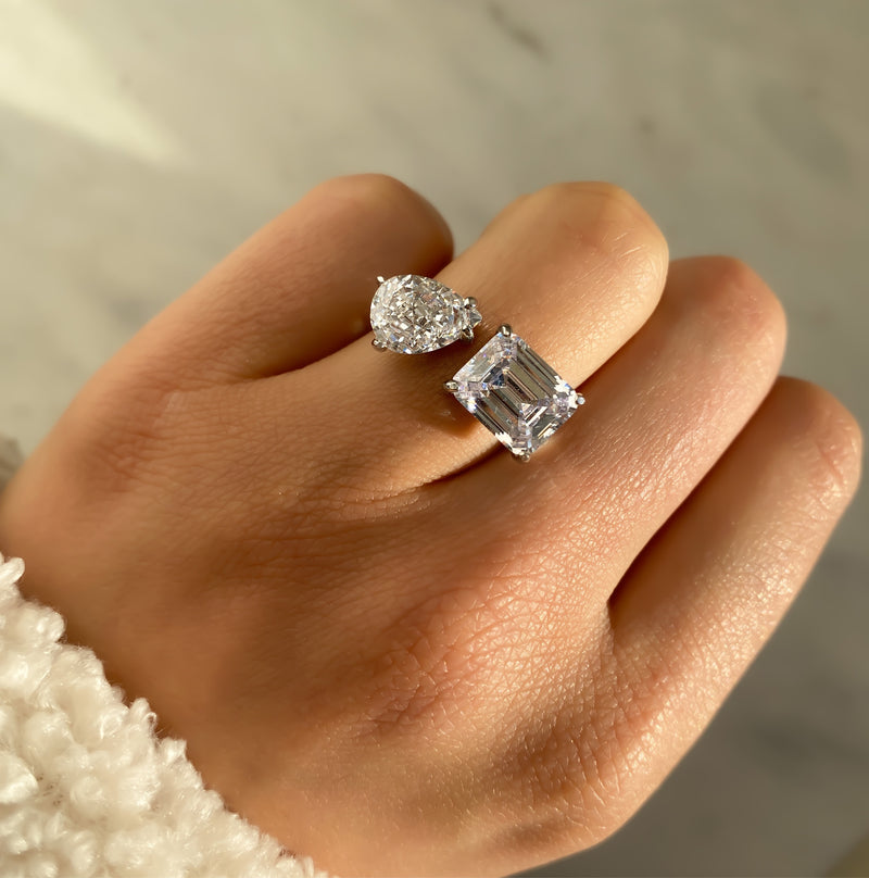 Emerald x Pear Cut Ring