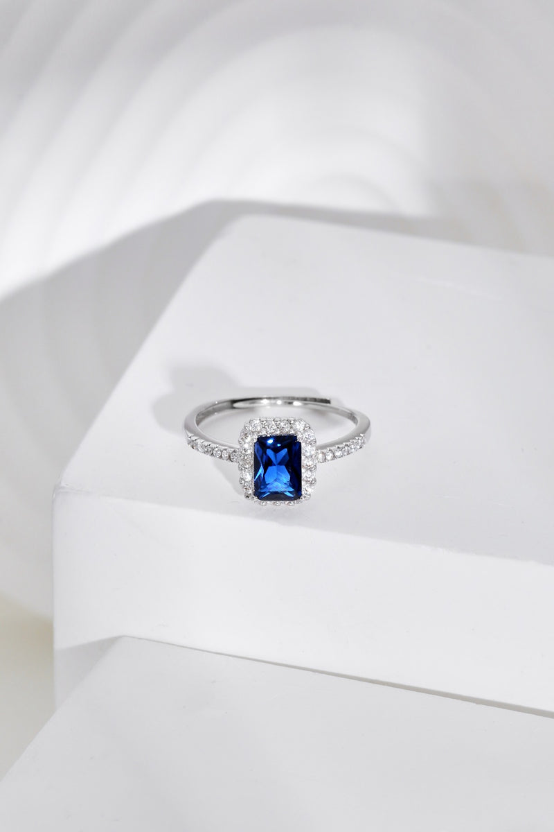 Pavé Blue Ring