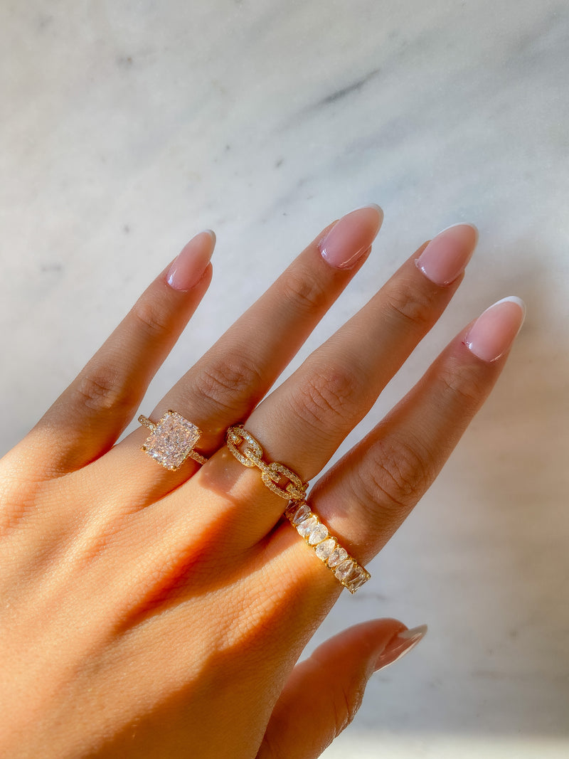 Pear eternity Ring 925 Silber