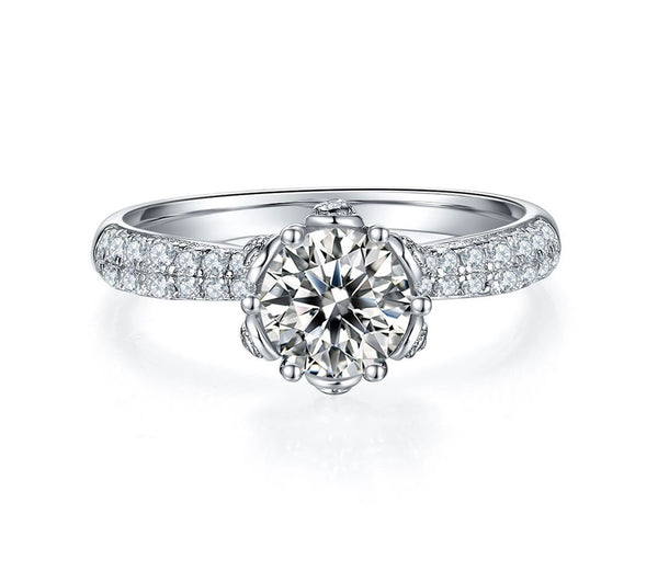 Gaia | 1 CT Moissanite Sterling Silber Verlobungsring