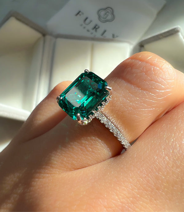 Emeralda Ring Smaragdgrün Silber