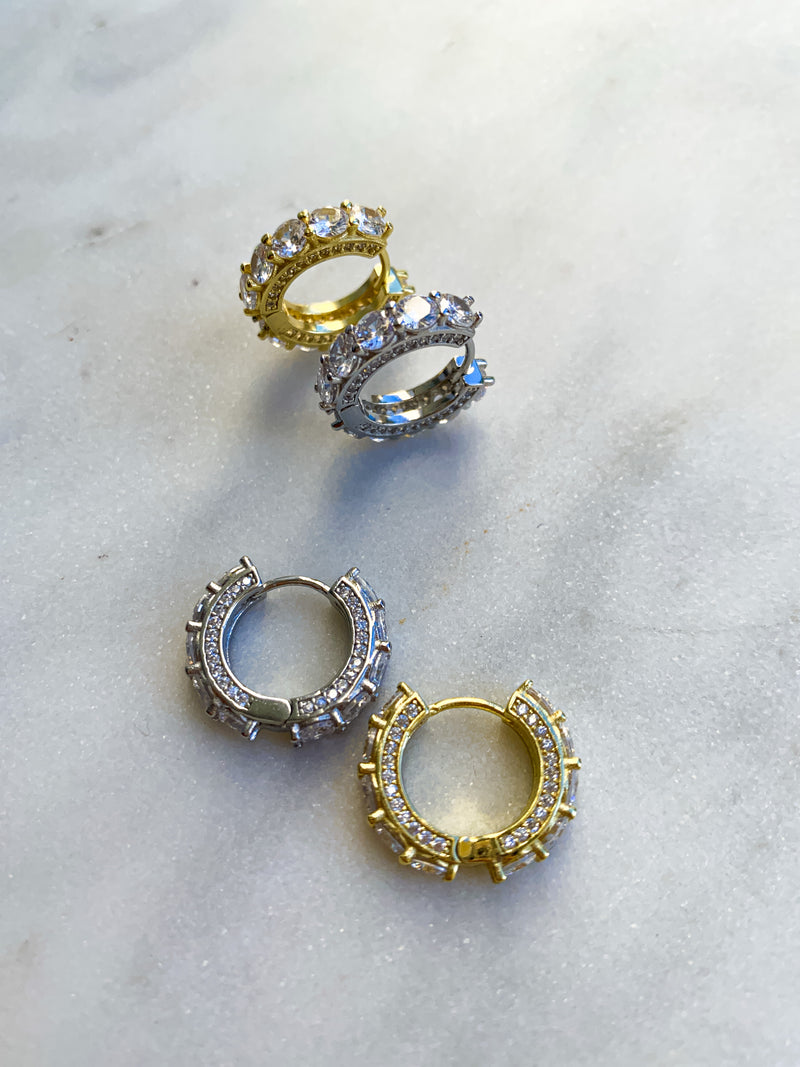 Celine 925 Silver Hoops