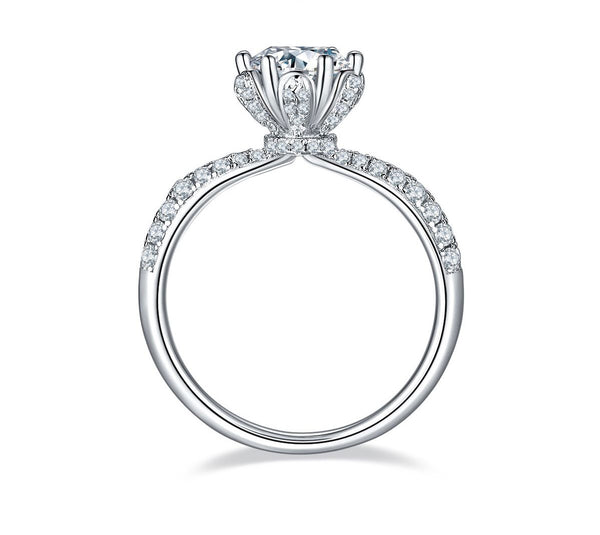 Gaia | 1 CT Moissanite Sterling Silber Verlobungsring