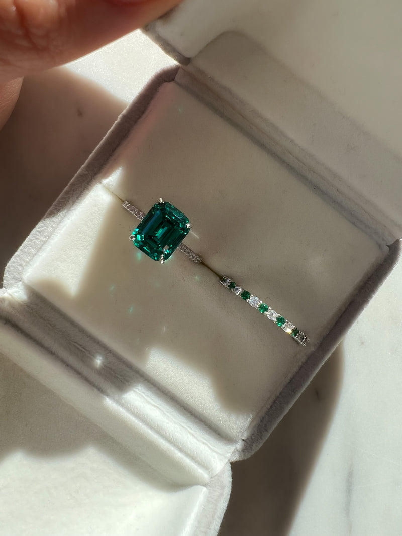 Emeralda Ring Smaragdgrün Silber