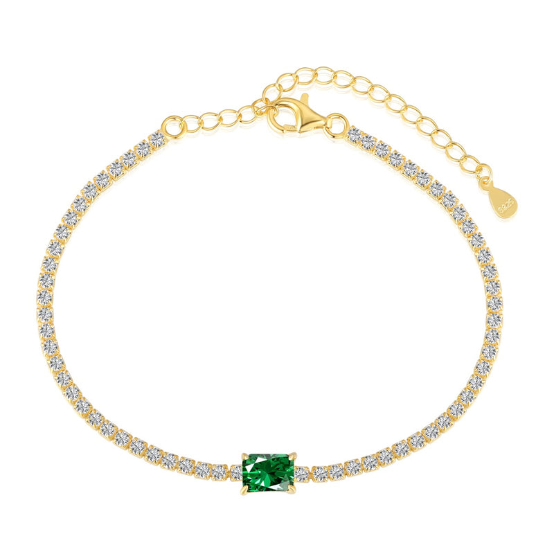 Green Radiant Tennis Bracelet
